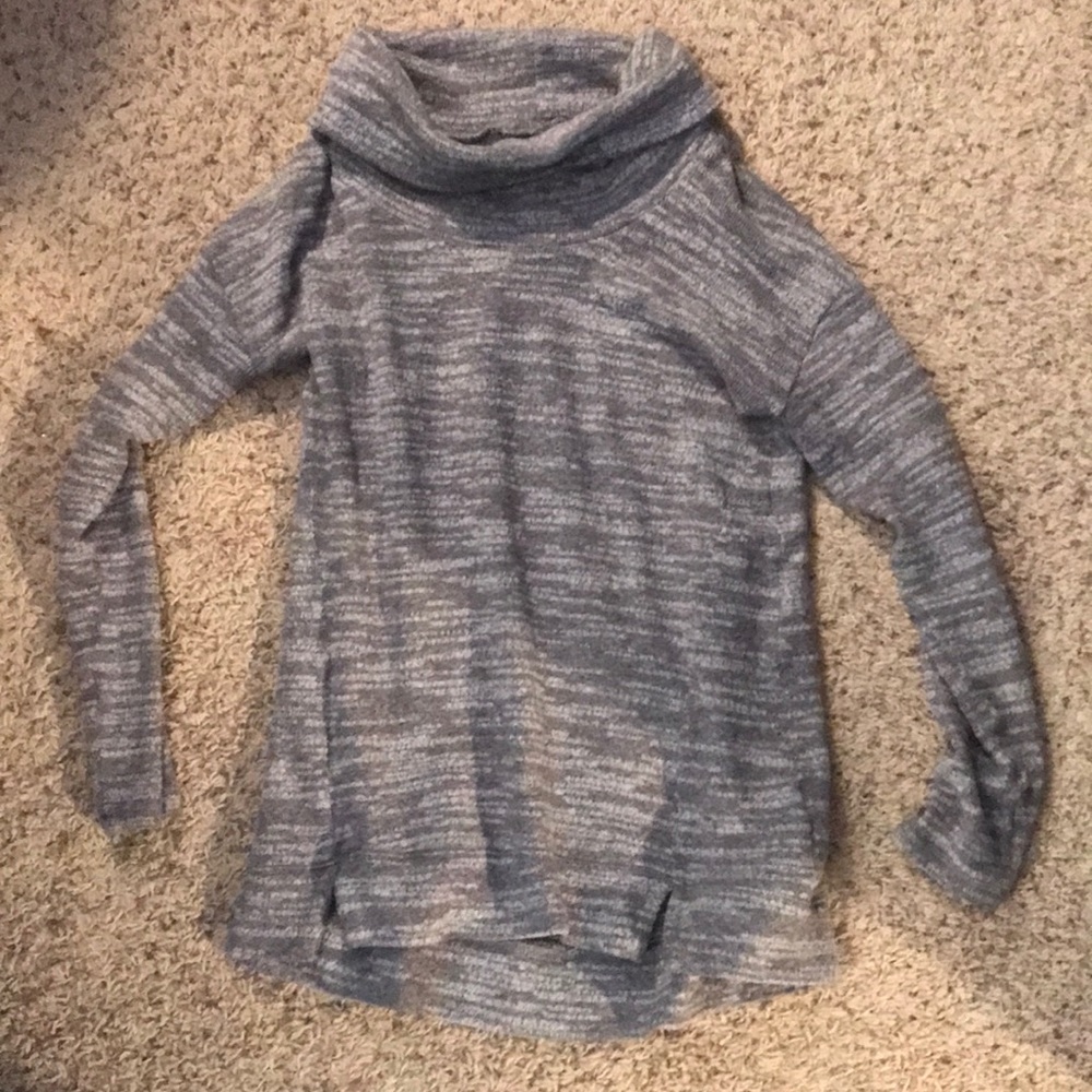 Grey cowl neck sweater